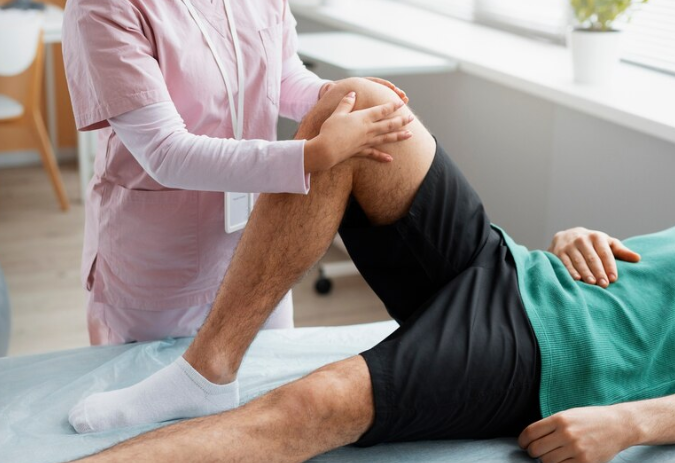 Auto injury patient receiving chiropractic treatment after collision