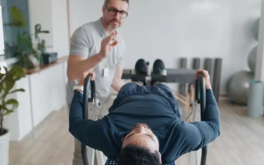 Patient receiving treatment for slip and fall injury