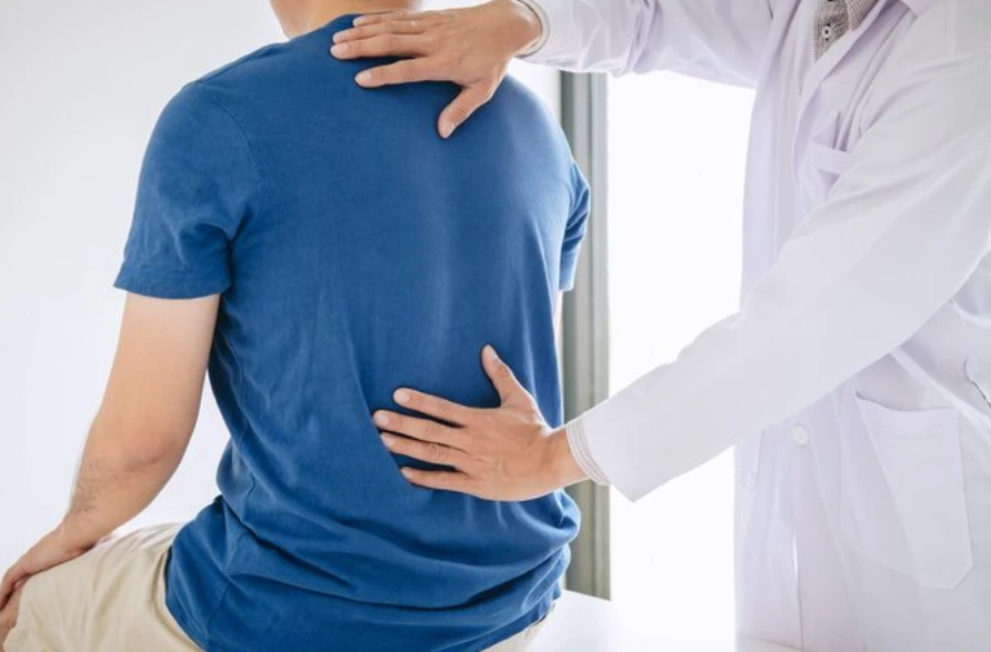 Spine health illustration showing posture impact